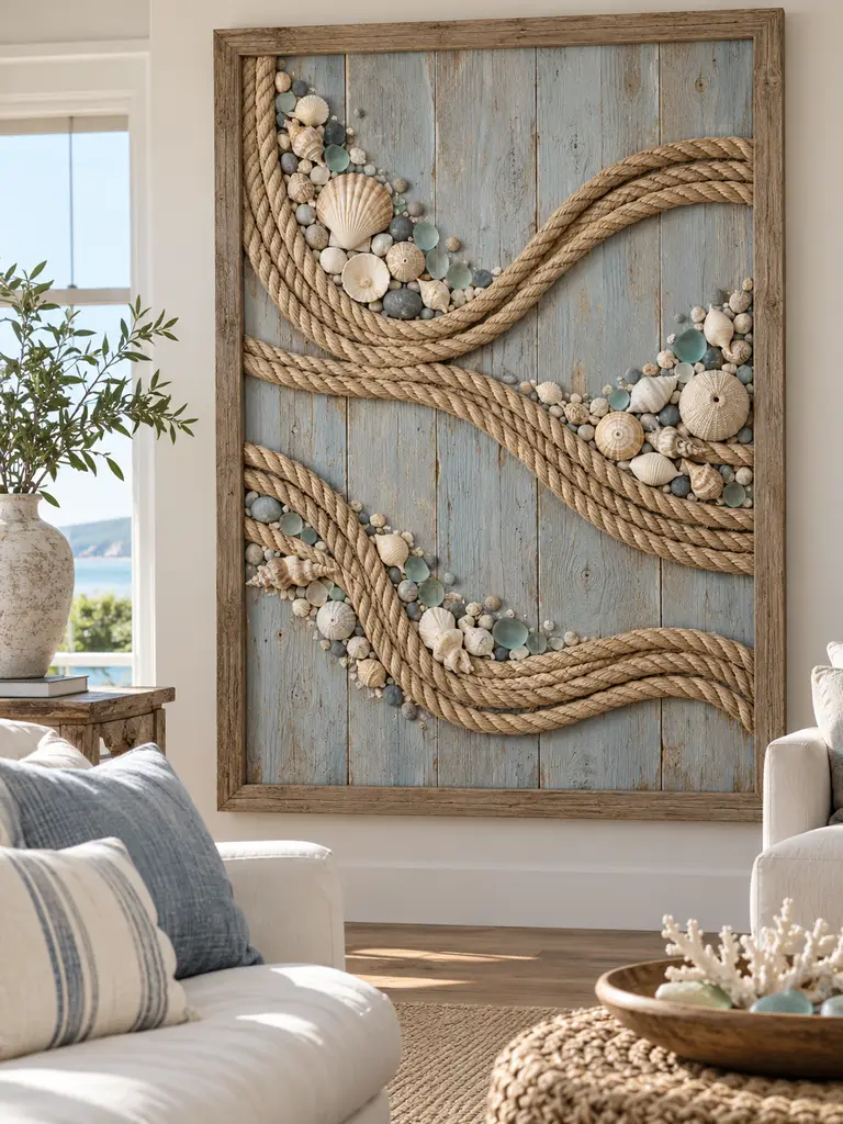 45 DIY Seashell Wall Art Ideas for Beautiful Coastal Home Decor - image 24