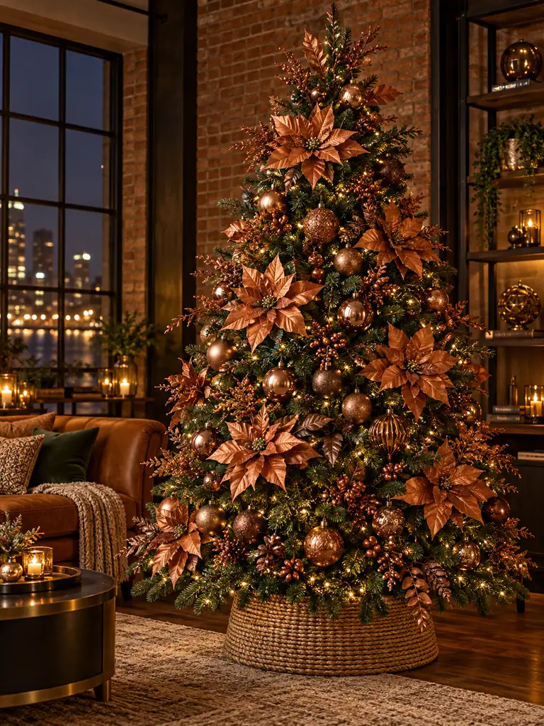 45 Modern Floral Christmas Tree Ideas for Chic and Stylish Holiday Decor - image 25