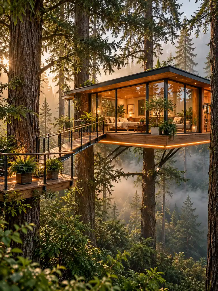45 Small and Luxury Tree House Ideas for Every Backyard Style - image 25