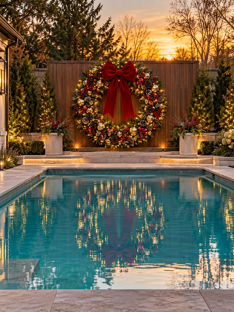 45 Gorgeous Outdoor Pool Christmas Decor Ideas for a Magical Holiday Backyard - image 25