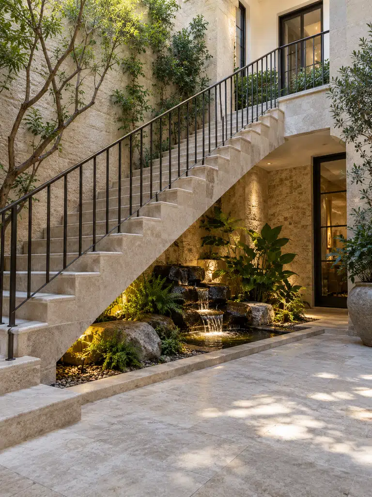 45 Inner Courtyard Design With Fountain Ideas for a Beautiful and Peaceful Home - image 25