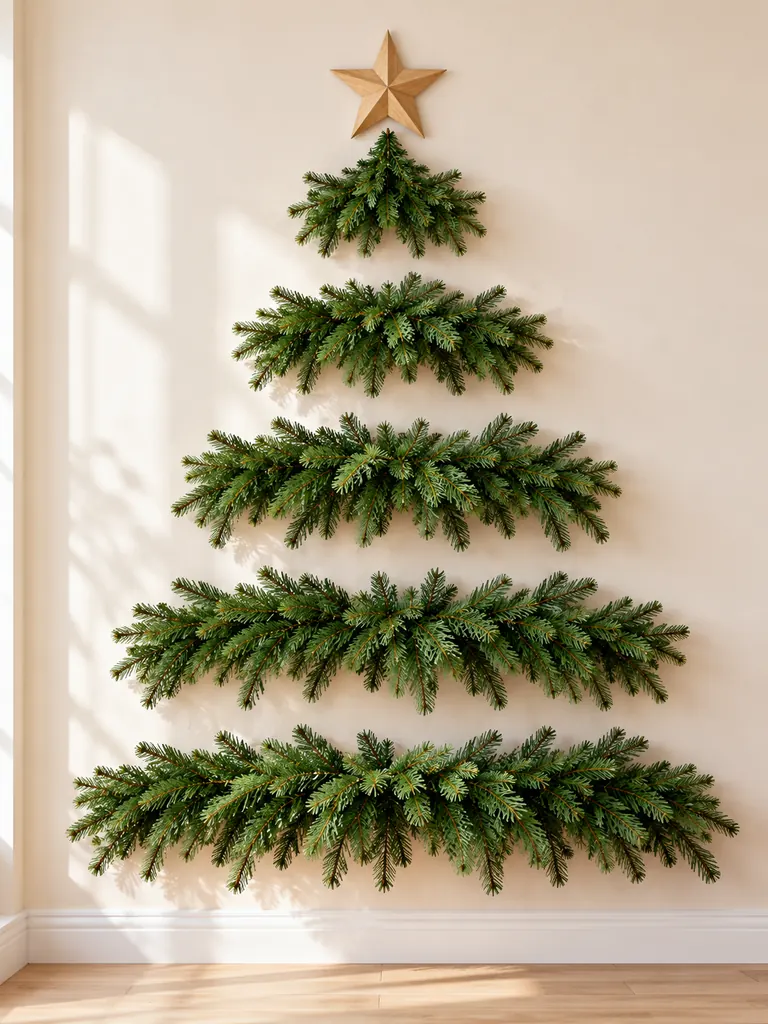 23 DIY Wall Christmas Tree Ideas That Save Space and Look Magical - image 25