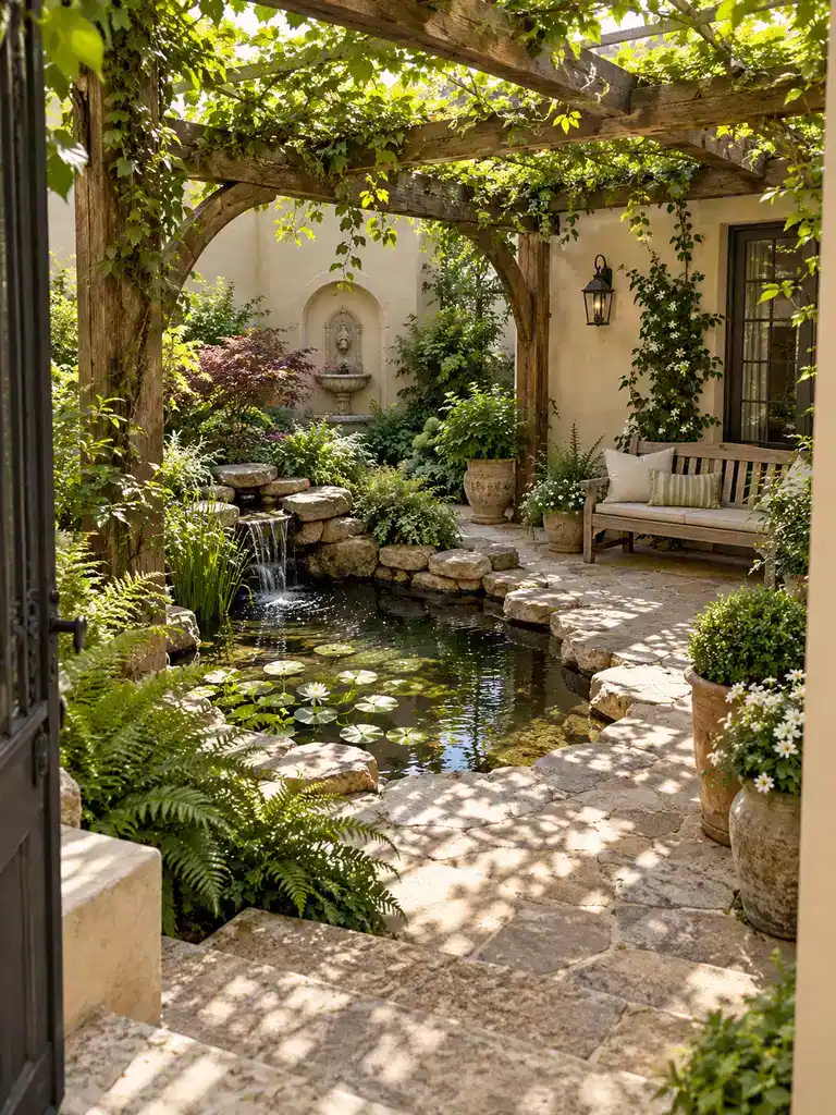 45 Courtyard Garden Ideas With Pond for a Beautiful Outdoor Retreat - image 26