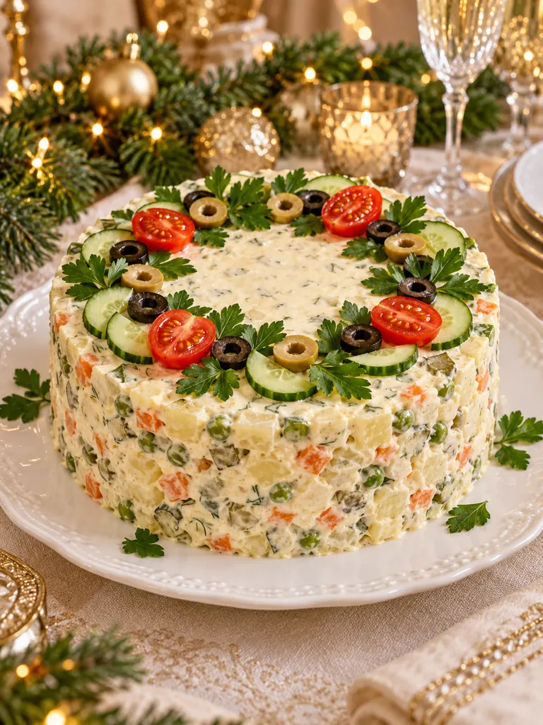 23 Festive Vegetarian Salad Cake Recipes for Christmas and Special Occasions - image 27