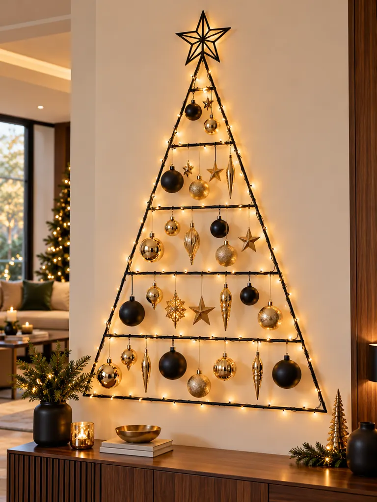 23 DIY Wall Christmas Tree Ideas That Save Space and Look Magical - image 27