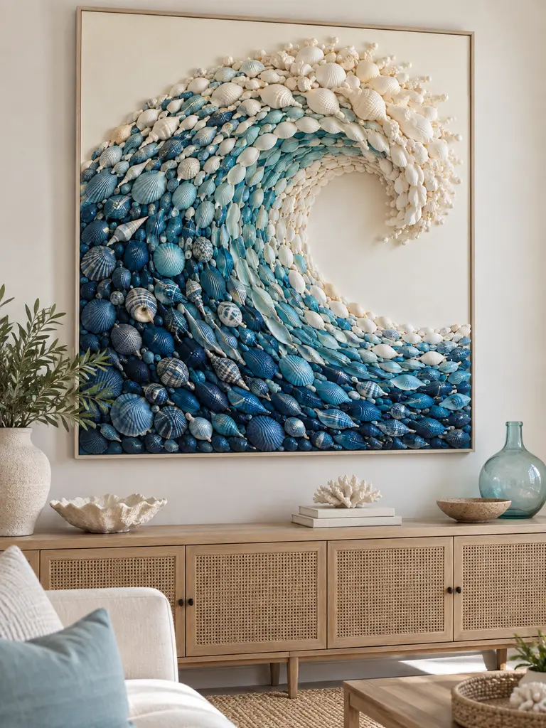 45 DIY Seashell Wall Art Ideas for Beautiful Coastal Home Decor - image 28