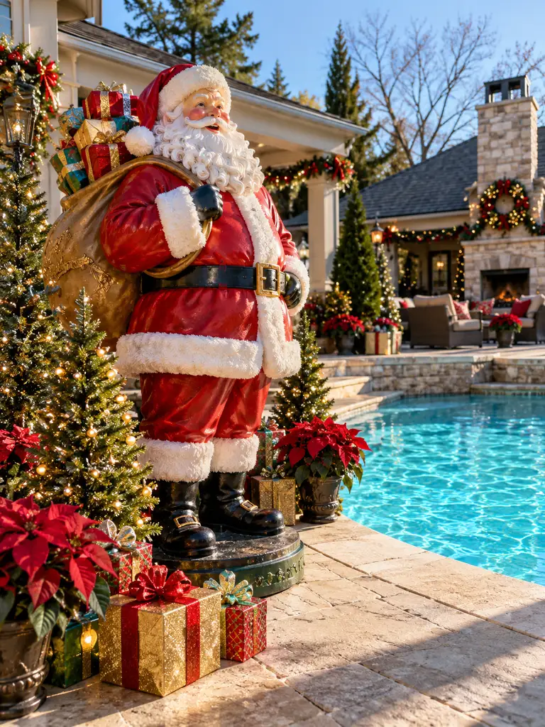45 Gorgeous Outdoor Pool Christmas Decor Ideas for a Magical Holiday Backyard - image 28
