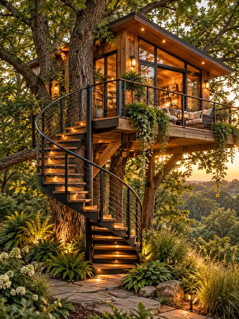 45 Small and Luxury Tree House Ideas for Every Backyard Style - image 29
