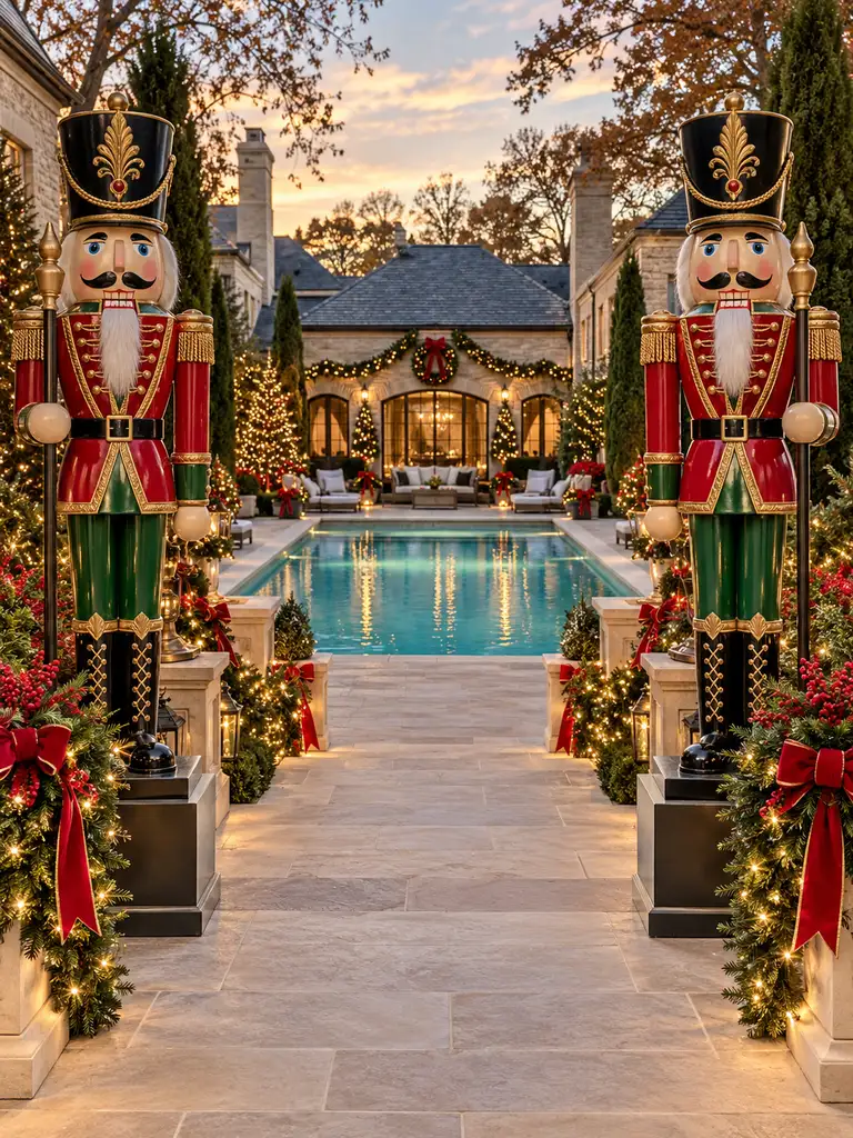 45 Gorgeous Outdoor Pool Christmas Decor Ideas for a Magical Holiday Backyard - image 29