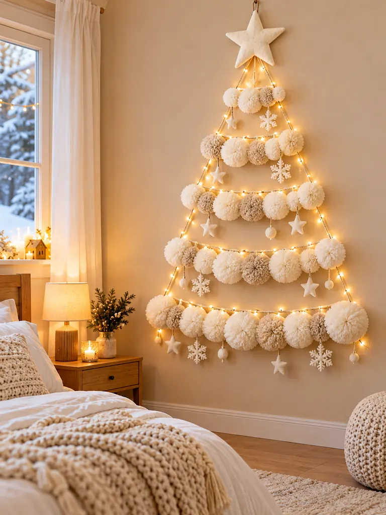 23 DIY Wall Christmas Tree Ideas That Save Space and Look Magical - image 29