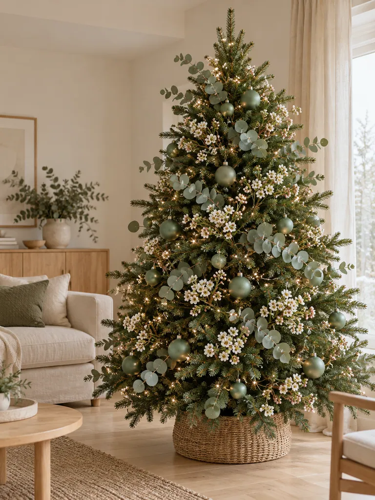 45 Modern Floral Christmas Tree Ideas for Chic and Stylish Holiday Decor - image 30