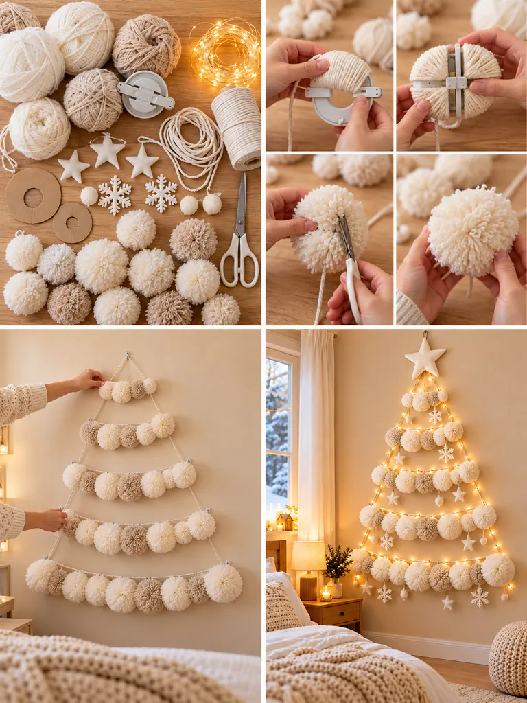 23 DIY Wall Christmas Tree Ideas That Save Space and Look Magical - image 30