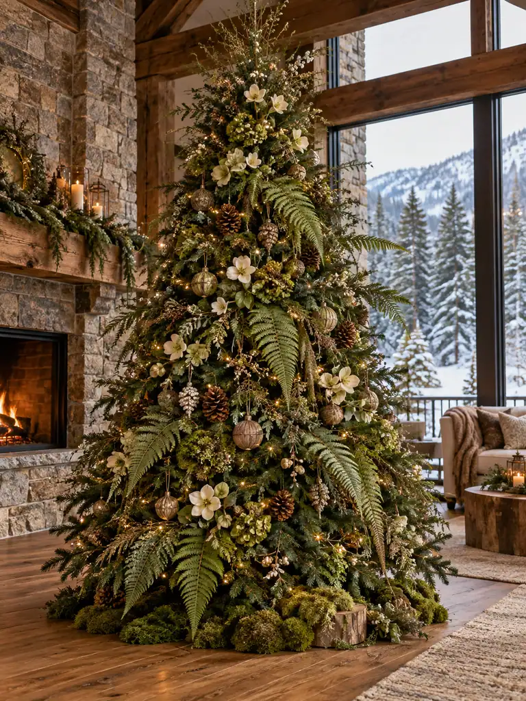 45 Modern Floral Christmas Tree Ideas for Chic and Stylish Holiday Decor - image 31