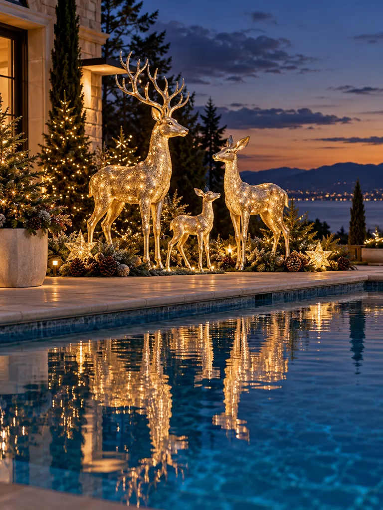 45 Gorgeous Outdoor Pool Christmas Decor Ideas for a Magical Holiday Backyard - image 31