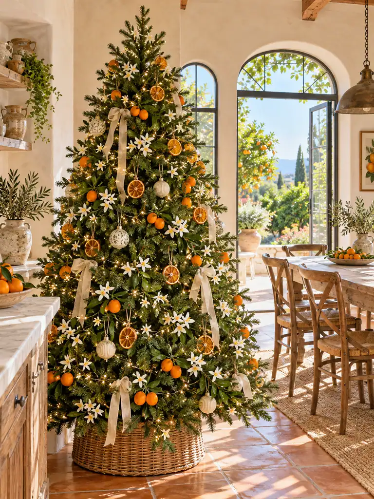 45 Modern Floral Christmas Tree Ideas for Chic and Stylish Holiday Decor - image 32