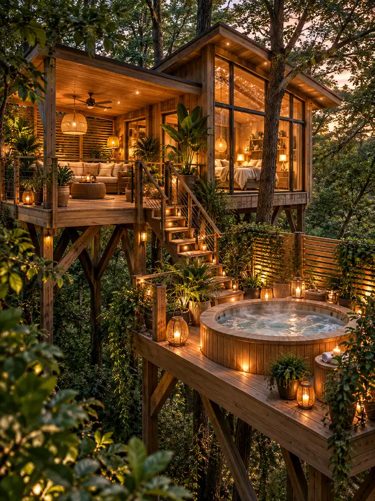 45 Small and Luxury Tree House Ideas for Every Backyard Style - image 32