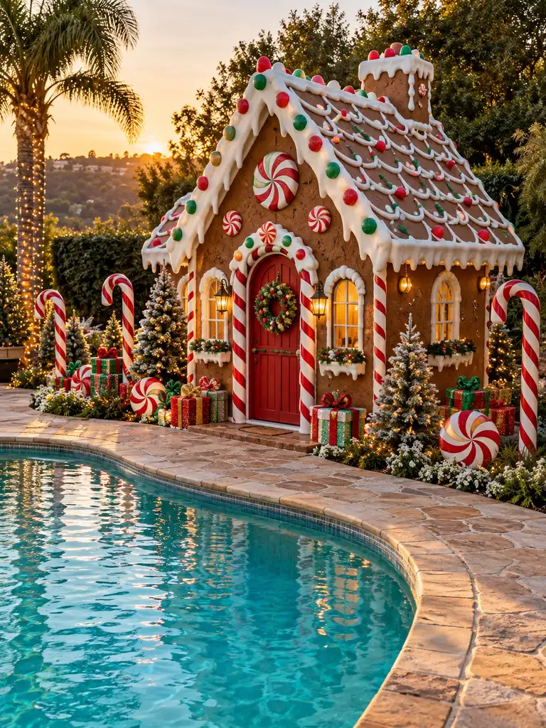 45 Gorgeous Outdoor Pool Christmas Decor Ideas for a Magical Holiday Backyard - image 32