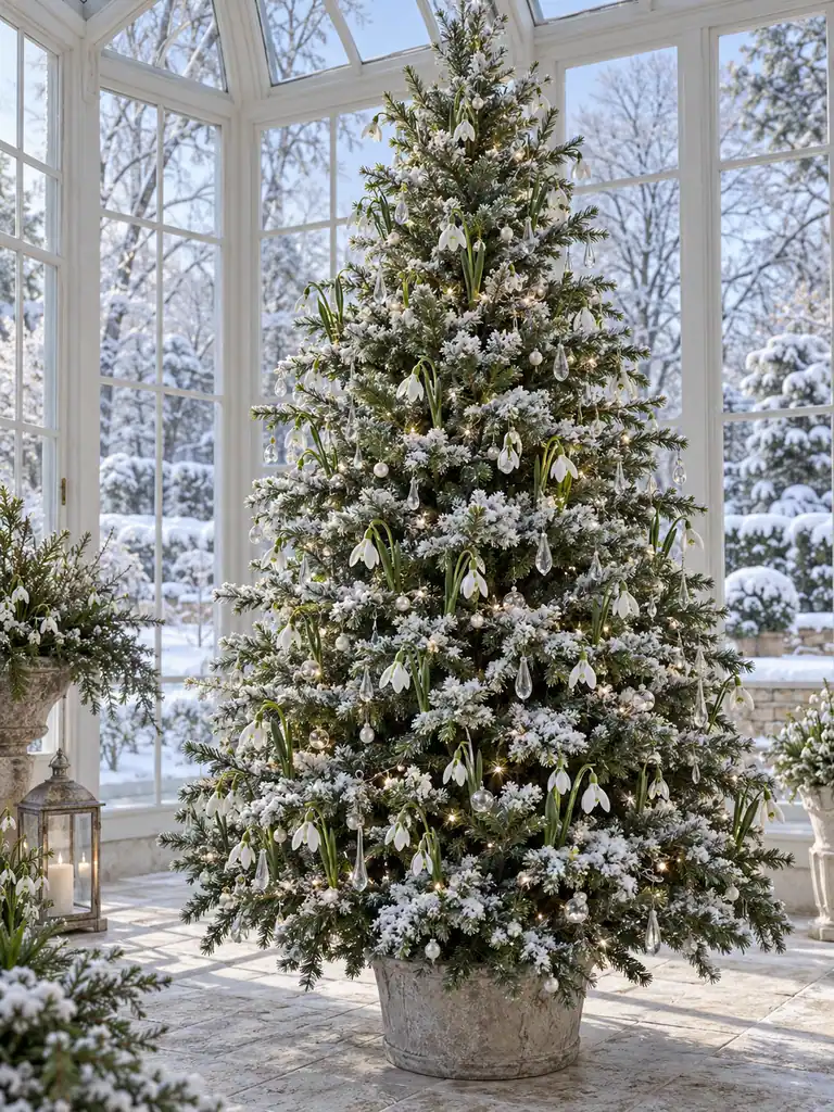 45 Modern Floral Christmas Tree Ideas for Chic and Stylish Holiday Decor - image 33