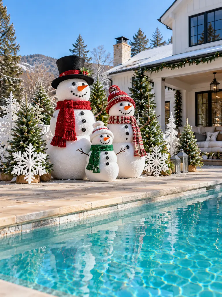 45 Gorgeous Outdoor Pool Christmas Decor Ideas for a Magical Holiday Backyard - image 33