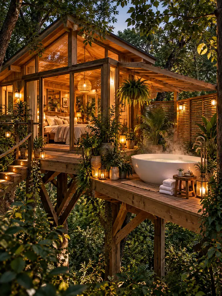 45 Small and Luxury Tree House Ideas for Every Backyard Style - image 34