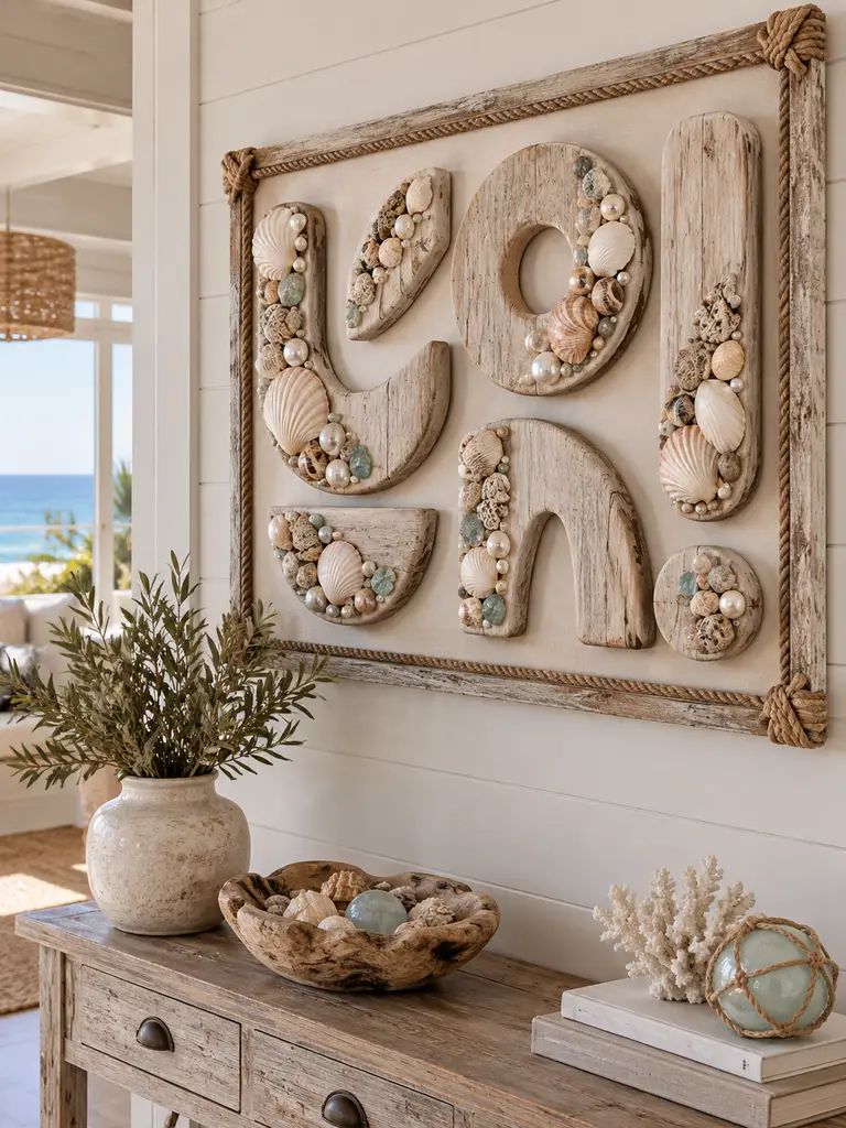 45 DIY Seashell Wall Art Ideas for Beautiful Coastal Home Decor - image 34