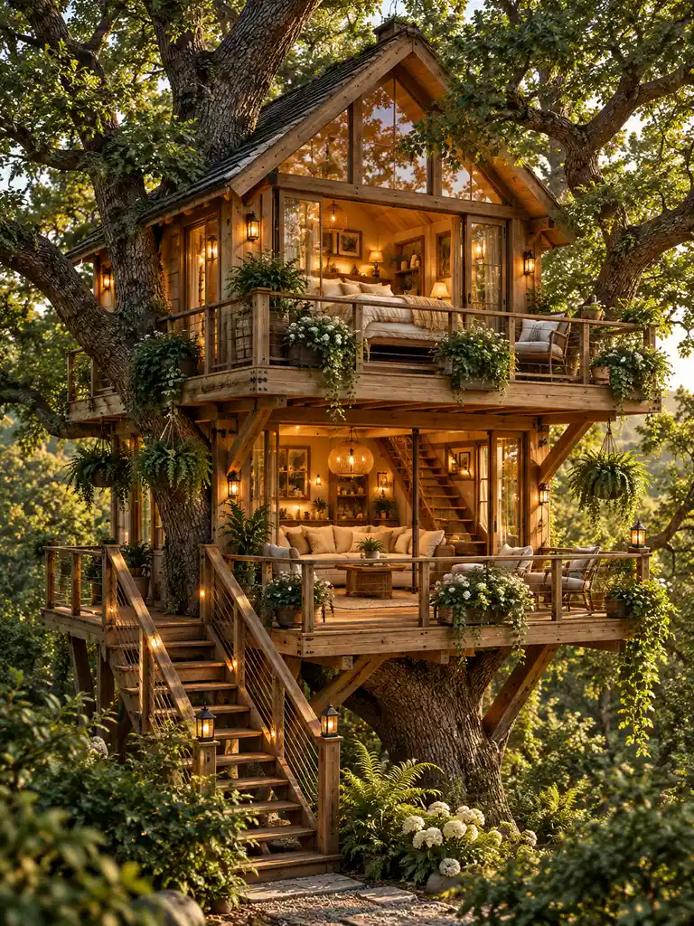 45 Small and Luxury Tree House Ideas for Every Backyard Style - image 35