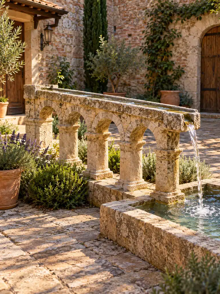 45 Inner Courtyard Design With Fountain Ideas for a Beautiful and Peaceful Home - image 35