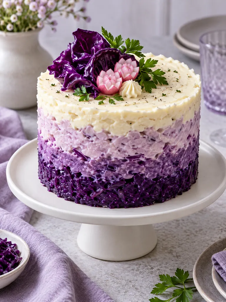 23 Festive Vegetarian Salad Cake Recipes for Christmas and Special Occasions - image 35