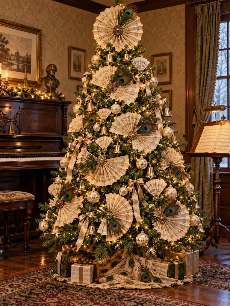 45 Unique Vintage Peacock Christmas Tree Ideas for a Grand Holiday Display - image 36