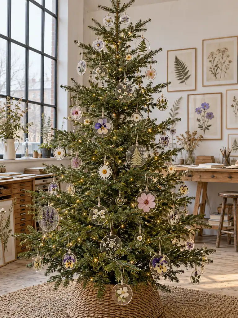 45 Modern Floral Christmas Tree Ideas for Chic and Stylish Holiday Decor - image 36