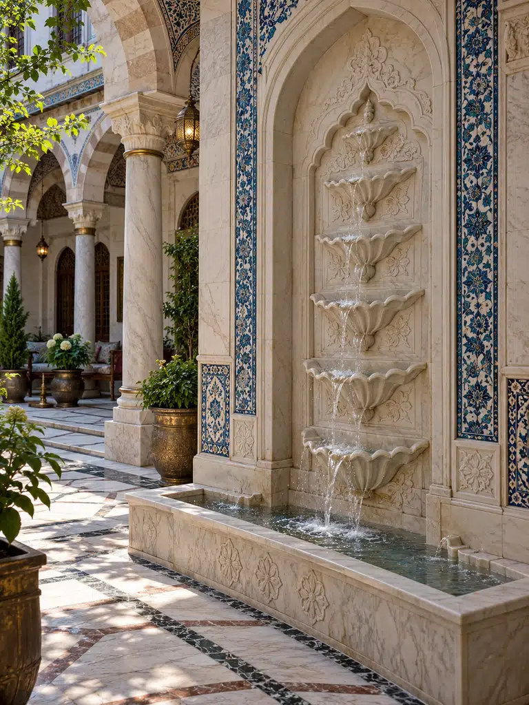 45 Inner Courtyard Design With Fountain Ideas for a Beautiful and Peaceful Home - image 36