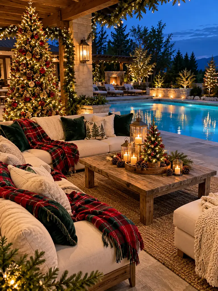 45 Gorgeous Outdoor Pool Christmas Decor Ideas for a Magical Holiday Backyard - image 37