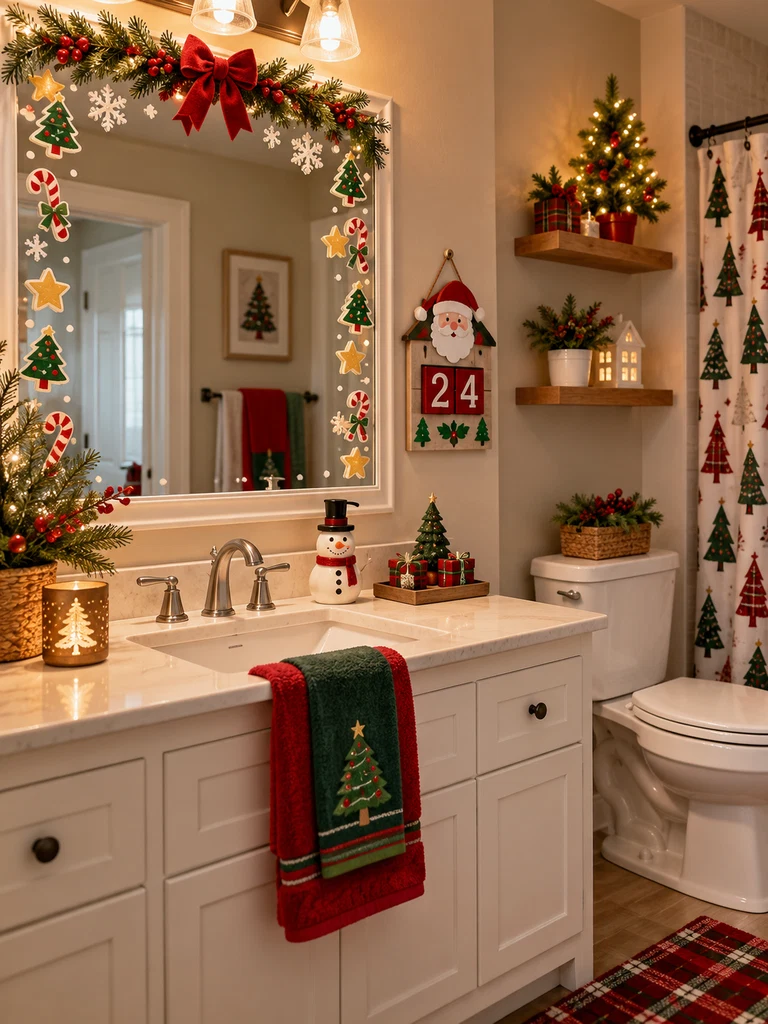 45 Whimsical Christmas Bathroom Decor Ideas for Kids to Try This Holiday Season - image 38