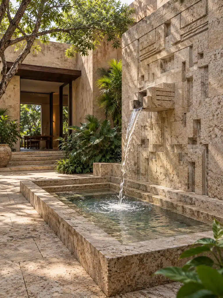 45 Inner Courtyard Design With Fountain Ideas for a Beautiful and Peaceful Home - image 38