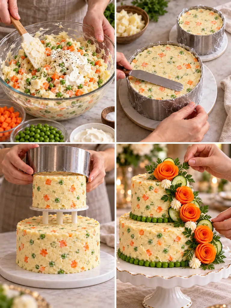 23 Festive Vegetarian Salad Cake Recipes for Christmas and Special Occasions - image 38