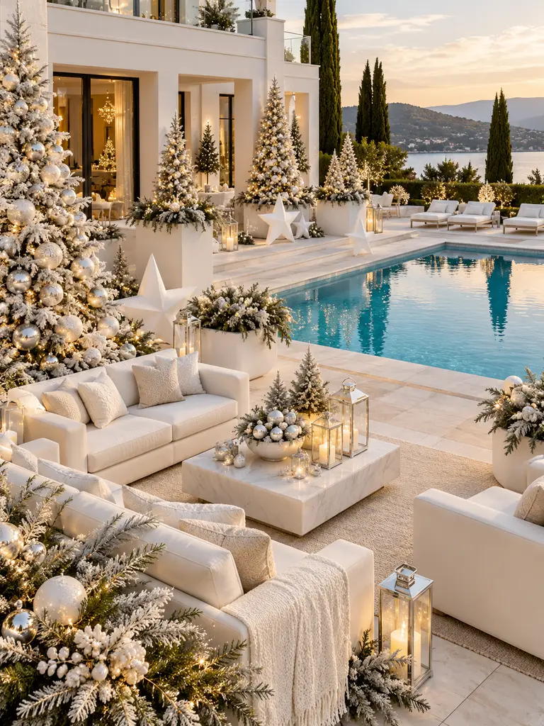 45 Gorgeous Outdoor Pool Christmas Decor Ideas for a Magical Holiday Backyard - image 39