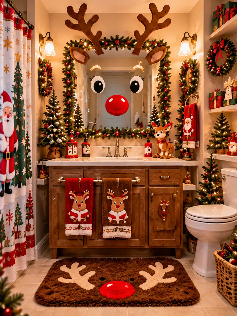 45 Whimsical Christmas Bathroom Decor Ideas for Kids to Try This Holiday Season - image 39