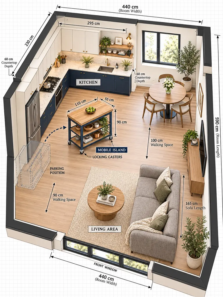 23 Clever Small Open Plan Kitchen Living Room Layout Ideas You’ll Love - image 40