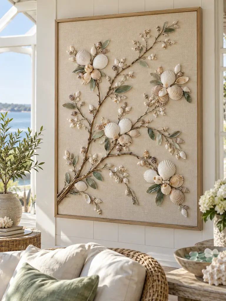 45 DIY Seashell Wall Art Ideas for Beautiful Coastal Home Decor - image 40