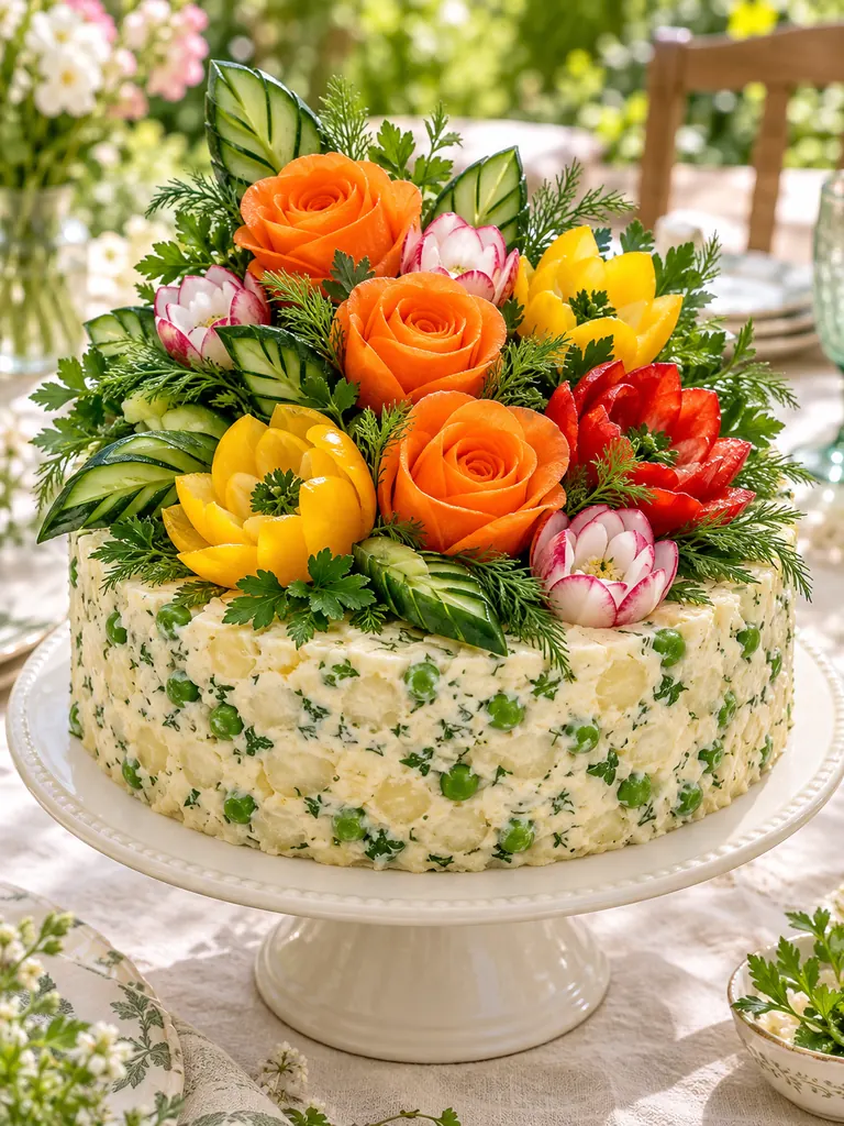 23 Festive Vegetarian Salad Cake Recipes for Christmas and Special Occasions - image 41