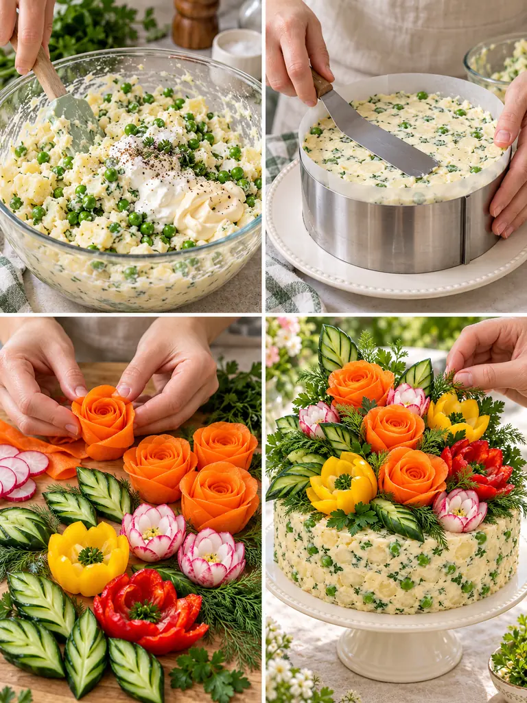 23 Festive Vegetarian Salad Cake Recipes for Christmas and Special Occasions - image 42
