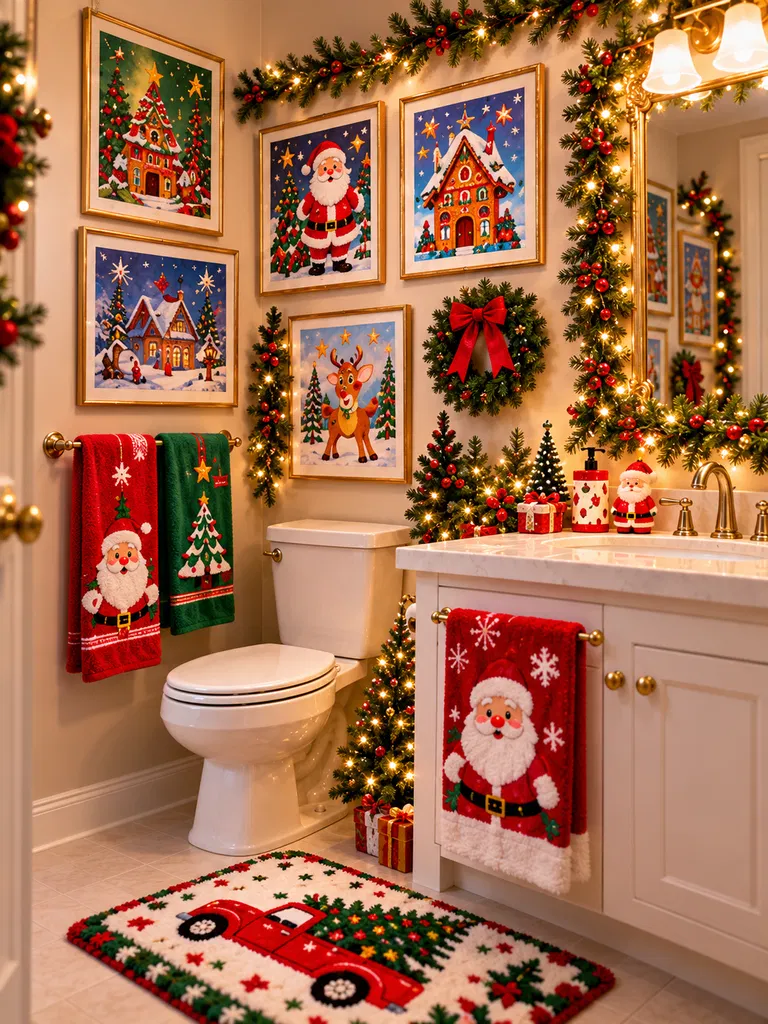 45 Whimsical Christmas Bathroom Decor Ideas for Kids to Try This Holiday Season - image 43