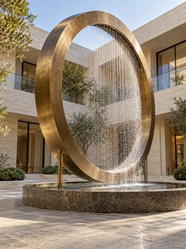 45 Inner Courtyard Design With Fountain Ideas for a Beautiful and Peaceful Home - image 44