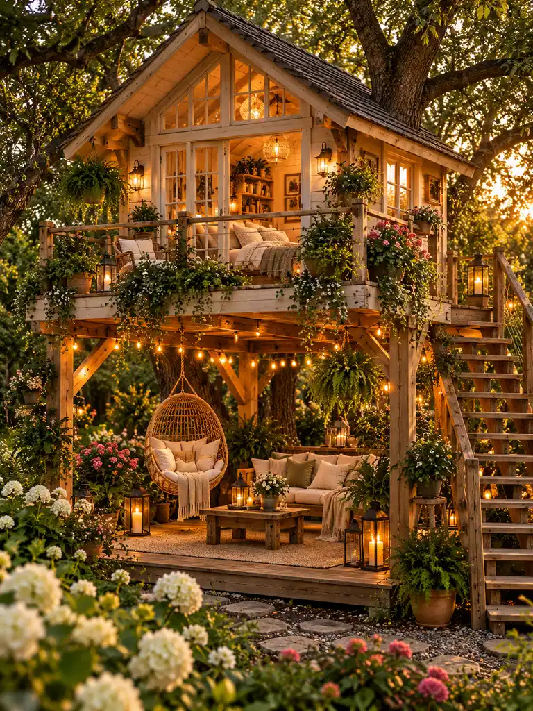 45 Small and Luxury Tree House Ideas for Every Backyard Style - image 45
