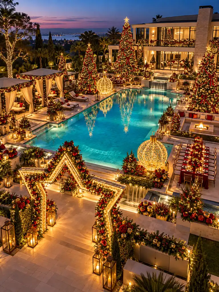 45 Gorgeous Outdoor Pool Christmas Decor Ideas for a Magical Holiday Backyard - image 45