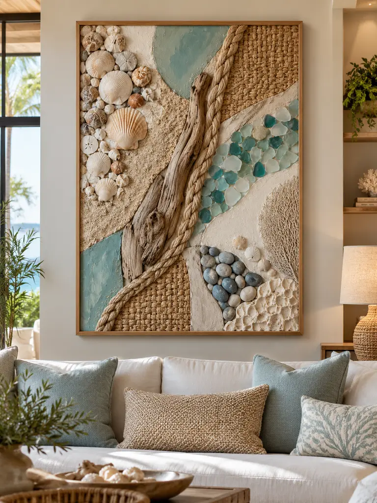45 DIY Seashell Wall Art Ideas for Beautiful Coastal Home Decor - image 45