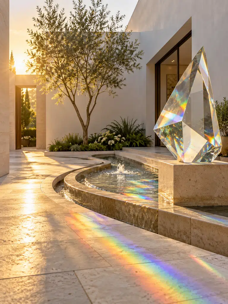 45 Inner Courtyard Design With Fountain Ideas for a Beautiful and Peaceful Home - image 45