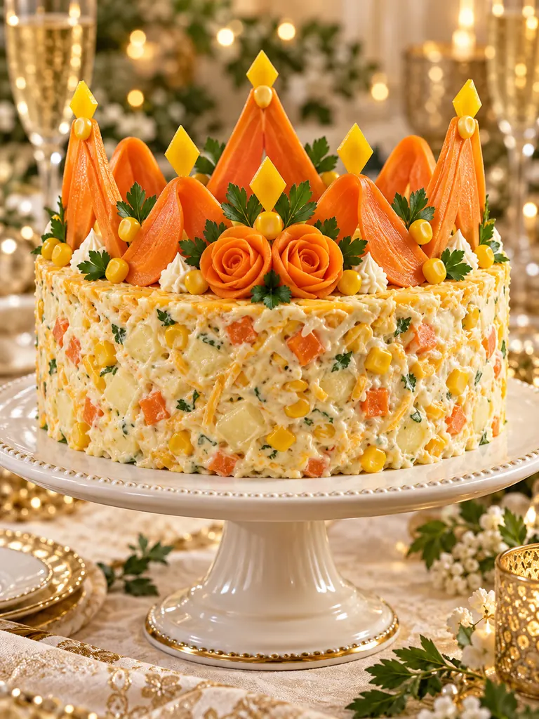 23 Festive Vegetarian Salad Cake Recipes for Christmas and Special Occasions - image 45