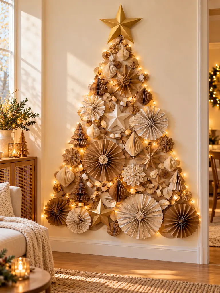 23 DIY Wall Christmas Tree Ideas That Save Space and Look Magical - image 45