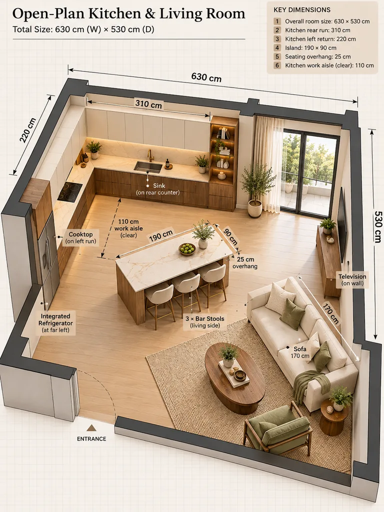 23 Clever Small Open Plan Kitchen Living Room Layout Ideas You’ll Love - image 46